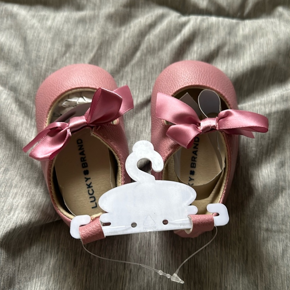 Pink Baby Girl Flats with Bows